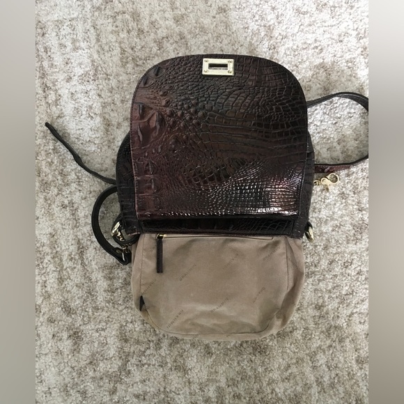 Brahmin Pecan Melbourne croc-embossed leather Cross Body Bag,Brown - Picture 15 of 15